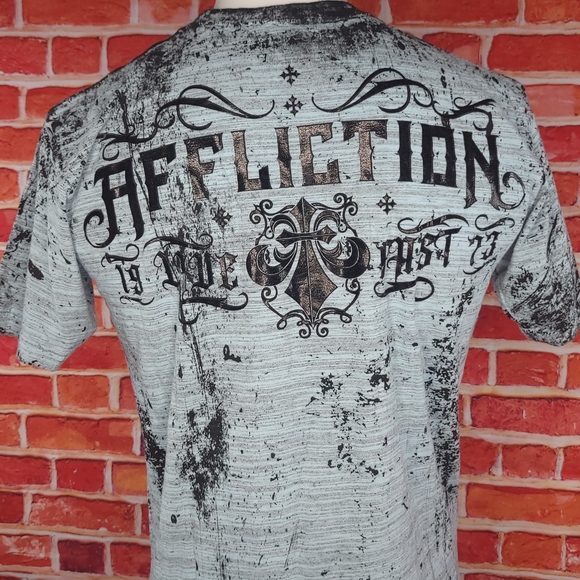 Affliction Men's Skull Graphic Short Sleeve T-shirt - Size: S, M, 2X- Black -NWT - Picture 6 of 9